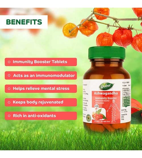 Dabur Pure Herbs Immunity Booster Ashwagandha 60 Tablet